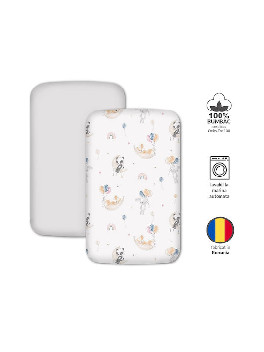 Kidizi Seturi de cearșafuri pentru bebeluși Pentru Patut Bumbac cu Cauciuc Albe 90x50buc 2buc