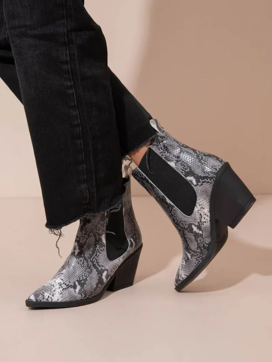 Leder Stiefeletten Damen Mehrfarbig