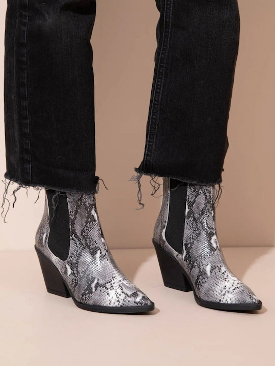 Leder Stiefeletten Damen Mehrfarbig