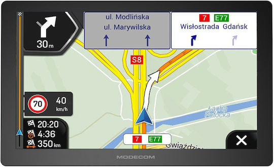 Modecom 9" Display GPS Device Freeway with and Card Slot