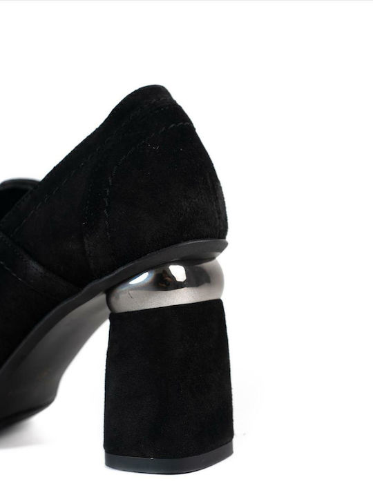 Leder Damen Stiefeletten Schwarz