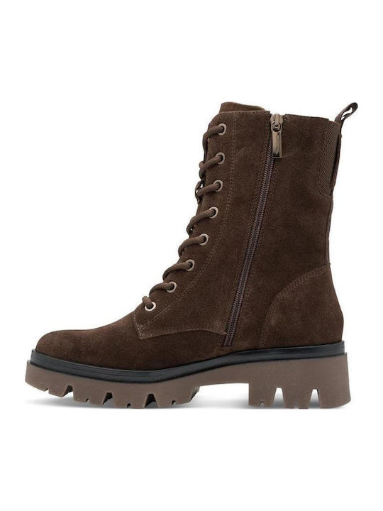 Leder Stiefeletten Damen Braun