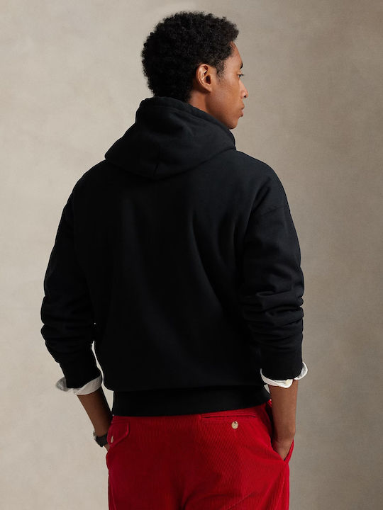 Sweatshirt Fleece with Hood Black