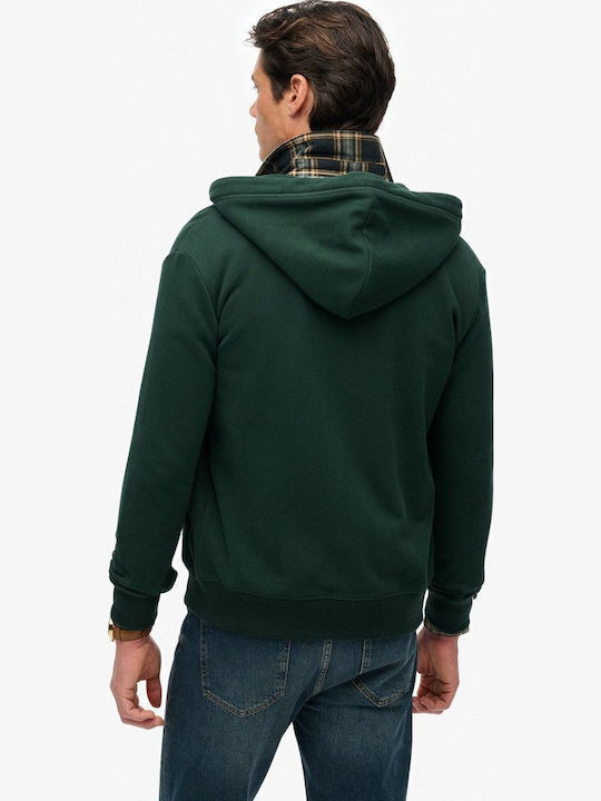 Logo Hoodie Cardigan Green