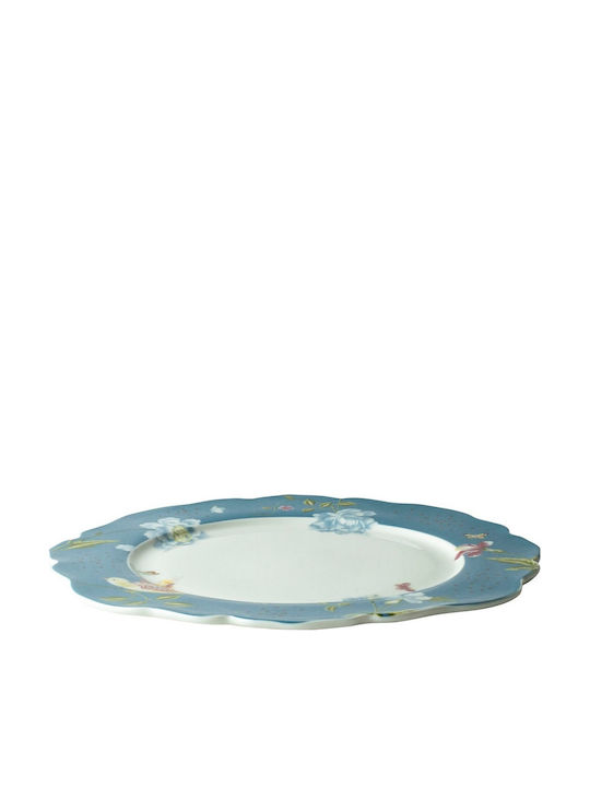 Laura Ashley Seaspray Uni Serving Plate Shallow Porcelain Blue with Diameter 24.5cm