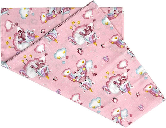 Bunny Bebe Unicorn Βρεφική Μαξιλαροθήκη από 100% Βαμβάκι Ροζ 45x33εκ.