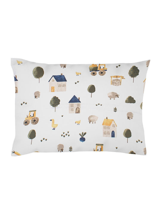 Dimcol Baby Pillowcase White-Green 45x35cm