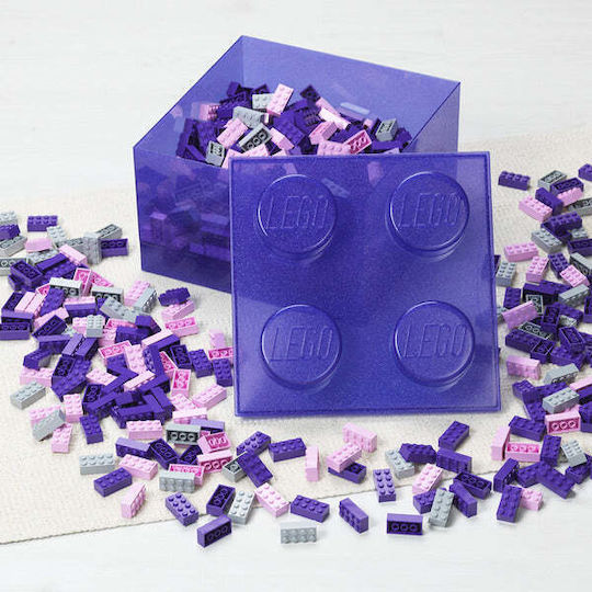LEGO Children's Storage Box made of Plastic Purple 1pcs