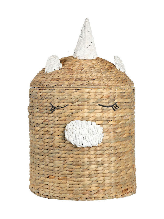 Polihome Children's Storage Basket made of Straw Unicorn Storage Basket 42x42x69cm 1pcs