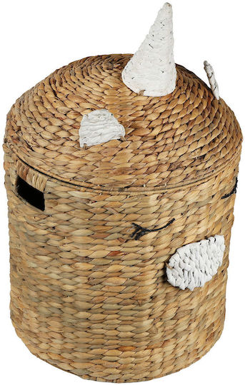 Polihome Children's Storage Basket made of Straw Unicorn Storage Basket 42x42x69cm 1pcs