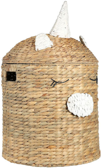 Polihome Children's Storage Basket made of Straw Unicorn Storage Basket 42x42x69cm 1pcs