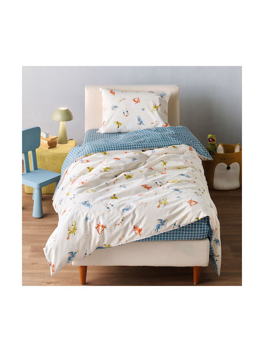 Kentia Poldo Set Kids Duvet Cover Single with Pillowcase Cotton Beige 165x245cm