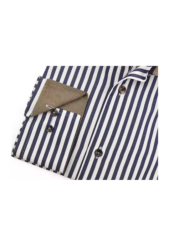Long-sleeved Shirt Blue, White