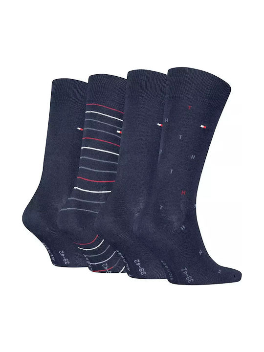 Tommy Hilfiger Men's Solid Color Socks Blue 4Pack