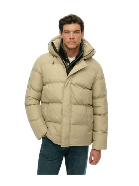 Winter Jacket Puffer Twig Beige