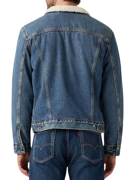 Type 3 Sherpa Trucker Яке Med Indigo/worn In