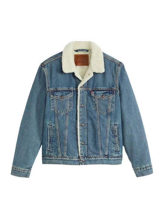 Type 3 Sherpa Trucker Яке Med Indigo/worn In