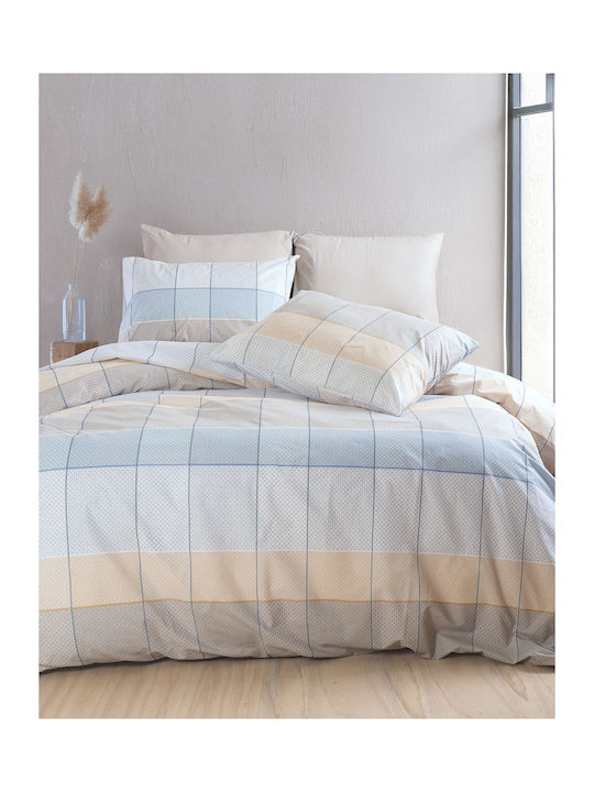 Rythmos Duvet Set Queen 220x240cm Colette Grey Light Blue 3pcs 380 GSMGsm