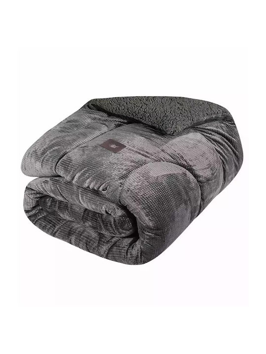 Greenwich Polo Club Duvet Cover with Hollowfiber Filling Queen 220x240cm Essential 3956 Grey 740 GSMGsm 11 togs Togs