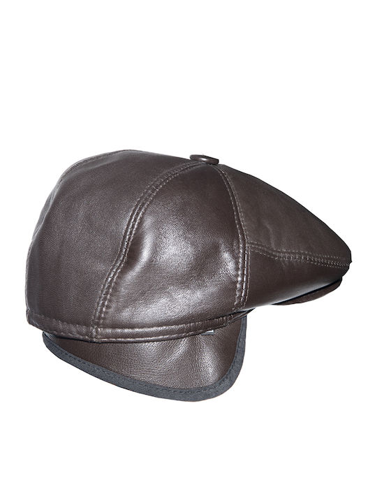 Ageridis Leather Herren-Schiebermütze Braun