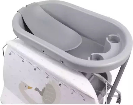 FreeOn Baby Bath and Changing Table Baby Swan Gray
