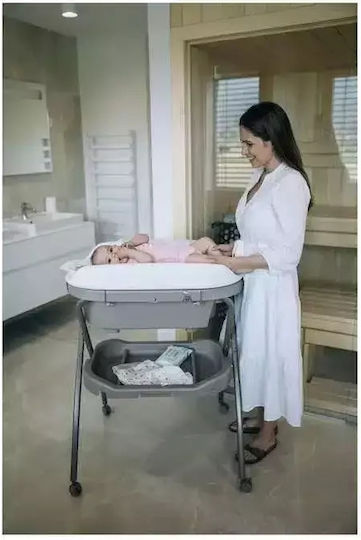 FreeOn Baby Bath and Changing Table Baby Swan Gray