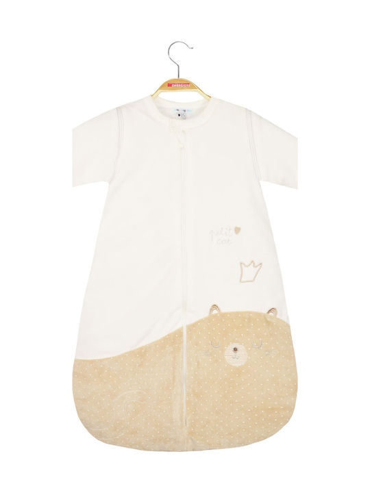 Energiers Winter Schlafsack Beige mit abnehmbaren Ärmeln