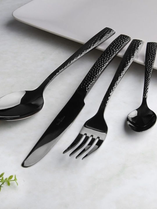 Berlinger Haus Carved Besteckset Edelstahl Schwarz 24Stück