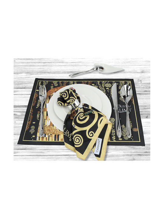 Carmani Platzdeckchen Stoff Gold 40x29.5cm 1Stück