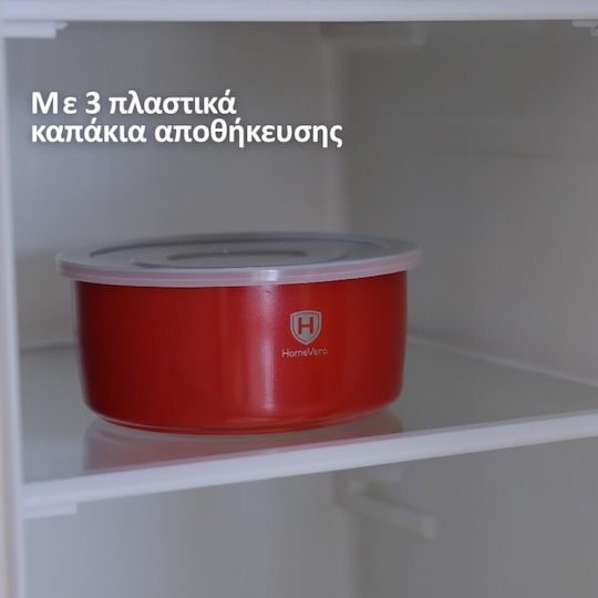 HomeVero Комплект Съдове За Готвене С Незалепващо Покритие 6 Части