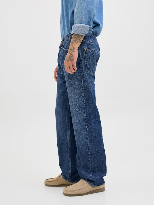 Men's Jeans Pants with Loose Fit Blue