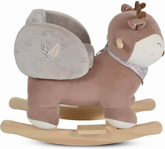 Moni Daphne Wooden Rocking Toy Deer for 12+ months with Max Load Capacity 30kg Brown