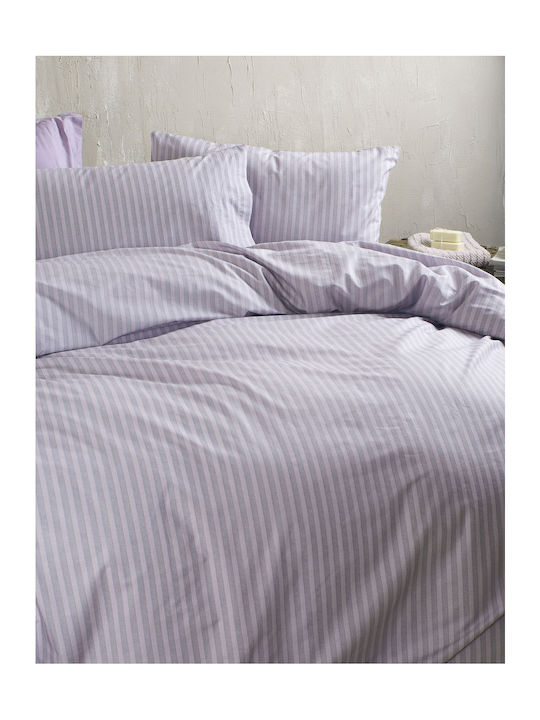Rythmos Комплект Плик за Завивка Памучен Кинг Сайз с 2 Калъфки 225x250 Polene Purple