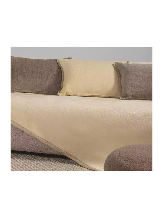 Nef-Nef Homeware Nef-Nef Homeware Decken & Couchdecken Dreisitzer-Sofa Wurf Ecru 180x300cm