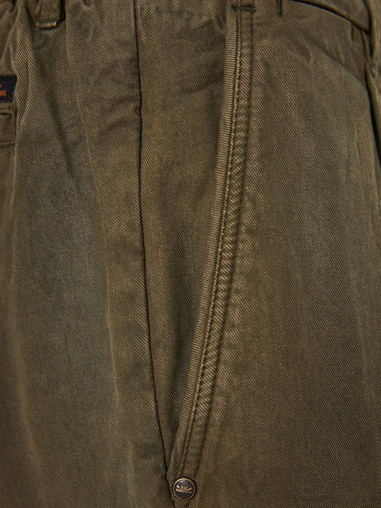 Παντελόνι Chino Ελαστικό σε Loose Εφαρμογή Dusty Olive Khaki