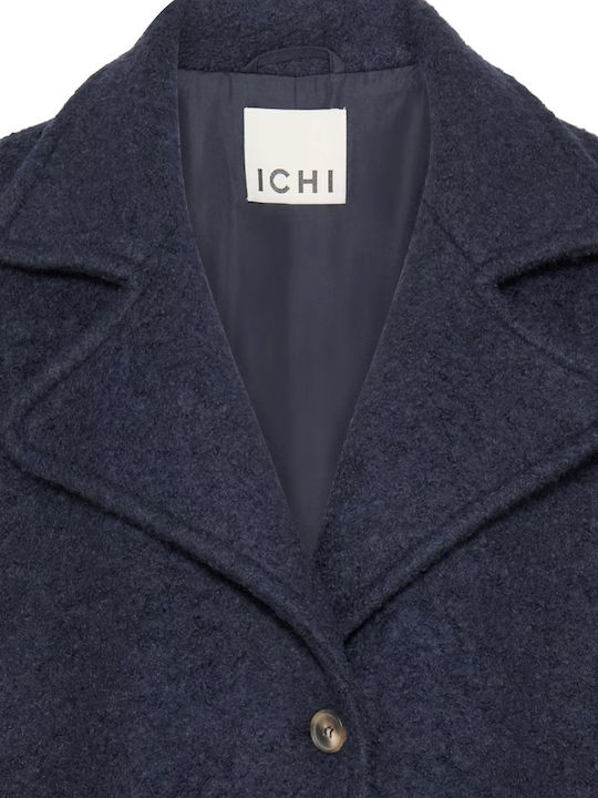 Din lână Femeie Dark Navy Palton
