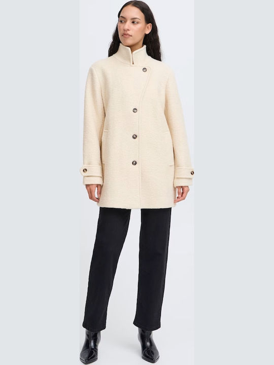 Wolle Damen Almond Milk Mantel