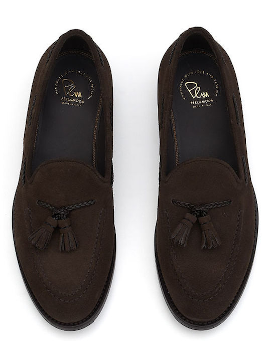 Suede Ανδρικά Loafers σε Καφέ Χρώμα