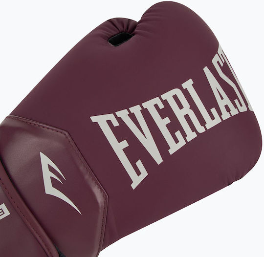 Everlast Elite 2 Boxing Gloves made of Synthetic Leather for Match Purple
