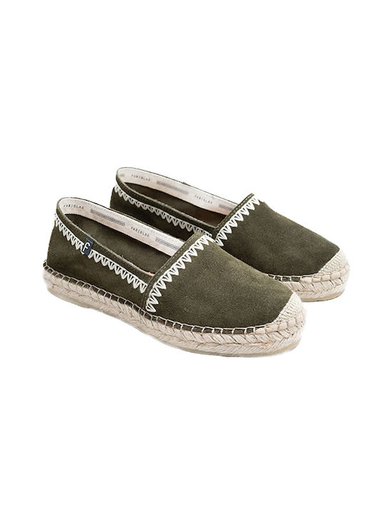 Suede Γυναικείες Εσπαντρίγιες σε Χακί Χρώμα