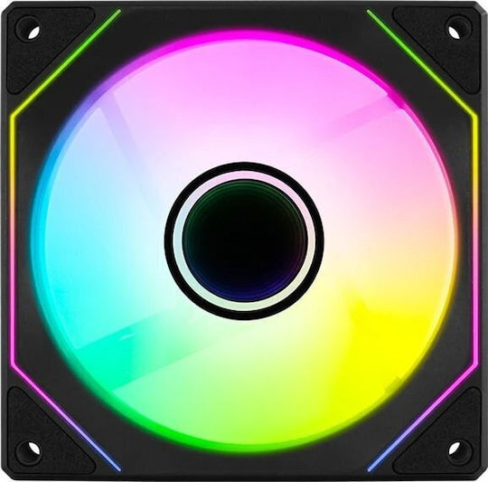Aerocool Phantom M-3R Обратен Перкa Вентилатор за Кутия 120mm 1800rpm 50.2cfm с ARGB Осветление и Свързване 3-Pin 4-изводна ШИМ