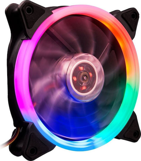 1STPLAYER DF1202512SELN Ventilator Pentru Carcasă 120mm (1100rpm / 38.19cfm) cu Iluminare RGB și Conexiune 3-Pin