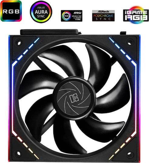 Thermalright M12Q Вентилатор За Кутия 120мм (2000 Оборота / 68.9 CFM) С ARGB Осветление 3 Бр