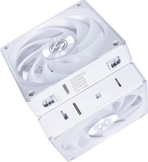 Uni Fan Cl Wireless Обратен Перка Вентилатор за Кутия 120мм с RGB Осветление Бял