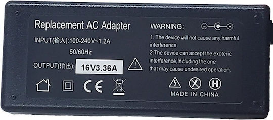 Power Supply Replacement Lenovo Laptops 16v 3.36a 54w 5.5 X 2.5mm Jack
