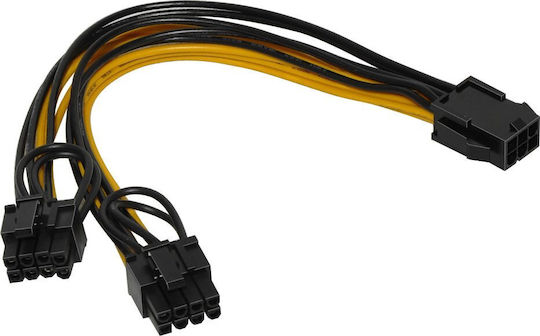 Makki Cable Makki-cable-pcie6-to-2x8 From Pcie 6pin Female To 2x Pcie 8pin Male 24cm Suitable Cryptocurrency Mining