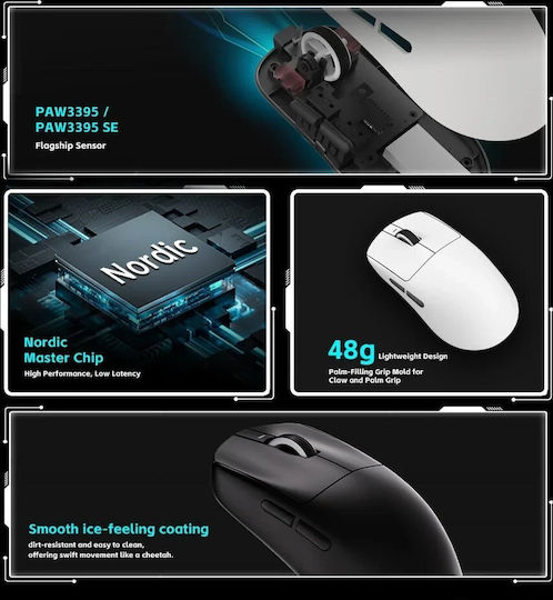 ATK VXE R1 Ασύρματο Gaming Ποντίκι 26000 DPI Μαύρο