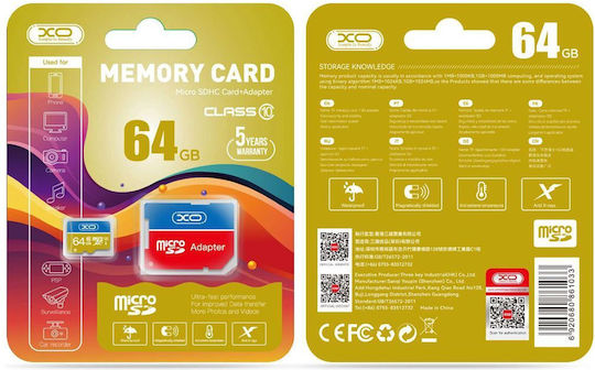 XO microSDHC 64GB Клас 10 UHS-I 20MB/s с адаптер