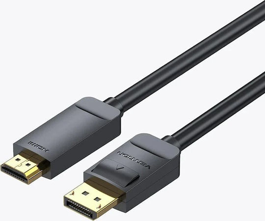 Vention Hfobi Cable Displayport M To Hdmi M 3m Black 4k@30hz
