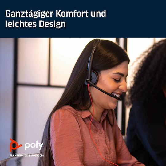 Poly Blackwire 3210 USB-C On Ear Multimedia Ακουστικά με μικρόφωνο